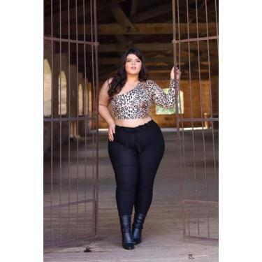 Calça Plus Size Flare em Bengaline