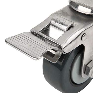 Imagem de Roda universal de freio de alta dureza, roda de freio de 2,5 pol, Carrinhos logísticos para rodas de palete carrinhos pequenos