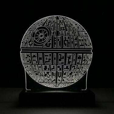 Imagem de Abajur Luminária Led Star Wars Estrela Da Morte - Tecnotronics