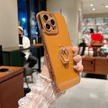 Imagem de Capa de telefone de coração macio galvanizado lateral para iphone 11 12 13 pro max xs x xr 7 8 plus se 2020 11 anel capa de silicone, t3, para iphone 12