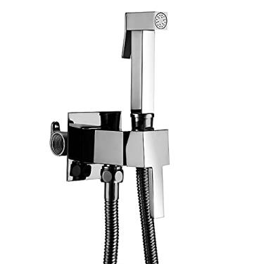 Imagem de Pulverizador de Bidê de Mão para Vaso Sanitário Latão Água Quente e Fria Pano de Bebê Pulverizador de Fraldas Montado na Parede com Mangueira de Chuveiro de 150 cm Kit de Limpeza de Higiene de Banheiro Portátil, Ouro Rosa (Colo