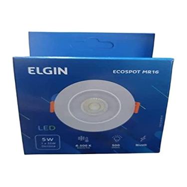 Imagem de Luminária LED Ecospot 5W 6500K MR16 Elgin Redonda Direcionável Bivolt Luz Branca Fria