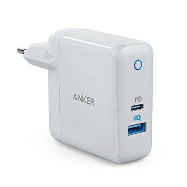 Imagem de Carregador de Tomada 1 USB-C PD + 1 USB, Anker PowerPort PD 2, 33W de potência, Carregamento Rápido, Branco