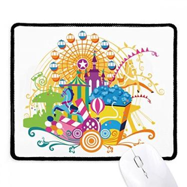 Imagem de Tapete de borracha para jogos com borda costurada para parque de diversões Castelo Ferris Wheel