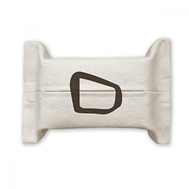 Imagem de Inscrição óssea com sobrenome chinês e suporte de capa de papel para lenços faciais, saco de linho de algodão