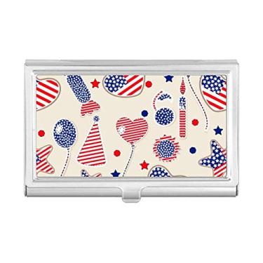 Imagem de Balão dos EUA, bandeira de coração, estrela, festival, porta-cartões de visita, caixa de bolso, carteira