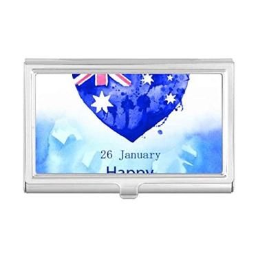 Imagem de Carteira de bolso com bandeira em formato de coração da Austrália