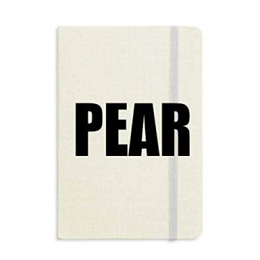 Imagem de Caderno de frutas pera com nome de alimentos capa dura clássico diário A5 presente