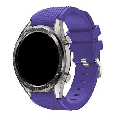Imagem de Pulseira Silicone 22mm compatível com Galaxy Watch 3 45mm - Galaxy Watch 46mm - Gear S3 Frontier - Amazfit GTR 47mm - Amazfit GTR 2 - Marca LTIMPORTS (Roxo)