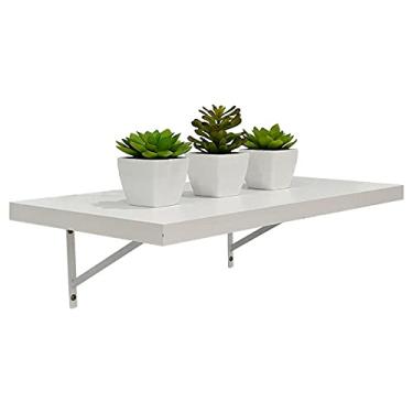 Imagem de Mercado das Prateleiras - Prateleira 50 x 30cm Mão Francesa - 1 Prateleira de Parede Branco - 15 kg - Unissexo