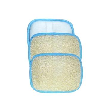 Imagem de Kit 3 Esponjas Bucha Vegetal Com Alça Para Banho Esfoliação
