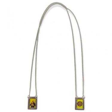 Imagem de Escapulário São Bento Foto em Aço Inox 1,5x 32 Cm