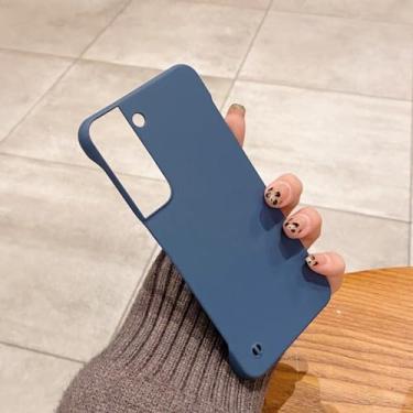 Imagem de Capa sem moldura de plástico rígido fina original para Samsung Galaxy S23 S23 Plus S23 Ultra 5G S23 Plus S23ultra Matte Capas magnéticas, azul, para Samsung S22 ultra