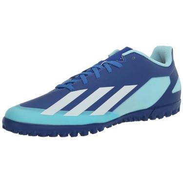 Imagem de adidas Tênis unissex adulto X Crazylight.4 Turf, Azul royal/branco/vermelho solar, 12.5 Women/11.5 Men