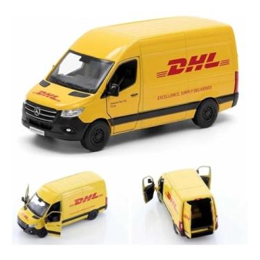 Imagem de Miniatura Carrinho de Ferro Mercedes Sprinter DHL Transportadora