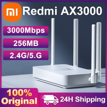 Imagem de Xiaomi-Redmi AX3000 Roteador WiFi  Repetidor de Sinal  Estender Repetidor  Amplificador Gigabit