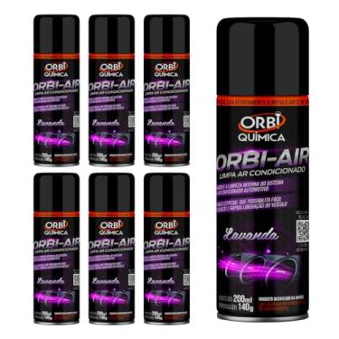Imagem de Higienizador Orbi-Air Limpa Ar Condicionado Higienização Automotiva Aroma Lavanda Kit com 6 - Orbi Química
