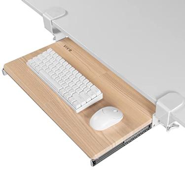 Imagem de VIVO Bandeja de Teclado Pequena, Removível Sob A Mesa com Sistema de Montagem de Braçadeira C Extra Resistente, 20 (26 Incluindo Braçadeiras) X 11" Gaveta de Computador com Plataforma Deslizante