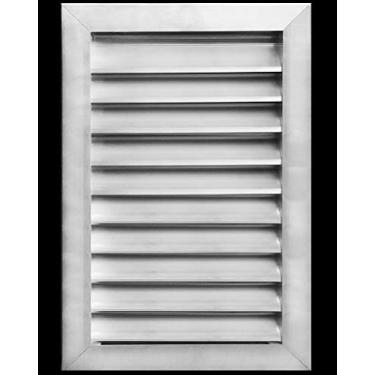 Imagem de HVAC Premium 45,7 cm L x 55,5 cm A de ventilação externa de alumínio para paredes e espaço de rastejamento - Grade de ar resistente ao clima com tela de tela - [Dimensões externas 40,75 cm L x 69,5 cm