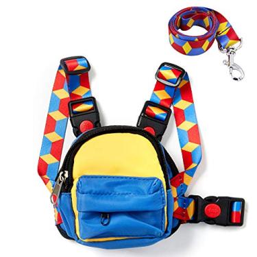 Imagem de icicecream Mochila leve colorida para cães com coleira ajustável e bonita repelente de água com material de malha respirável para cães pequenos, médios e grandes caminhadas ao ar livre (azul royal, P)