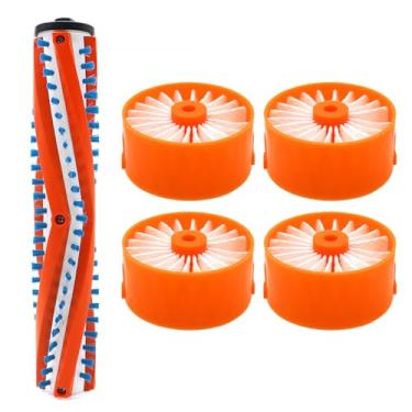 Imagem de WuYan Kit de filtro de escova principal do aspirador de pó compatível com Black Decker BSV2020P BSV2020G Filtro de rolo de escova de substituição Peças de reposição para aspirador de pó