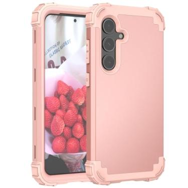 Imagem de Asuwish Capa de telefone para Samsung Galaxy S24 Plus S24+ 5G capa rígida à prova de choque de silicone macio amortecedor híbrido de três camadas Célula protetora resistente S24plus 24S + S 24 24+