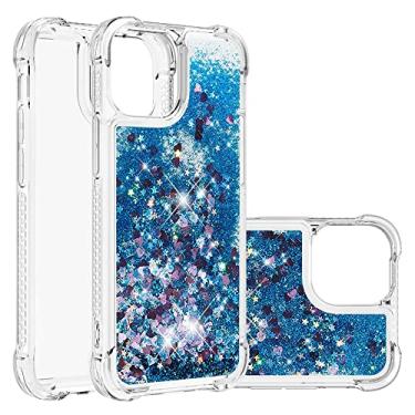 Imagem de BICHONG Capa protetora para iPhone 13 Pro Max compatível com iPhone 13 Pro Max, luxuosa, fofo, líquido, areia movediça, transparente, macia, TPU (poliuretano termoplástico) macio e elegante à prova de