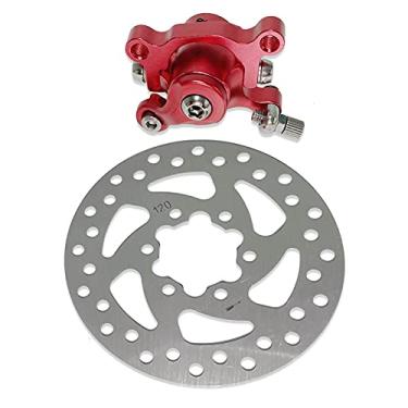 Imagem de necaces Pinça de freio vermelha e freio a disco de 120 mm (4,72") para MBX10 MBX11 Moto Mini bicicleta traseira 47cc 49cc Pocket Bike Goped Scooter Go-Kart Mountain/bicicleta esportiva