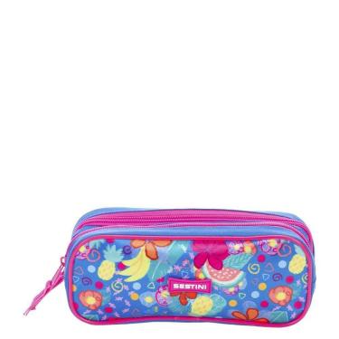 Imagem de Estojo 2 Compartimentos Sestini M Plus Floral - Colorido-Feminino