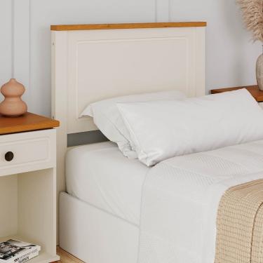 Imagem de Cabeceira Solteiro Ananda Cabecasa Madeiramadeira Off-white/Mel