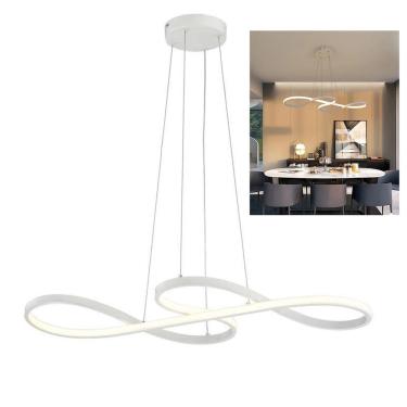 Imagem de Lustre Pendente 3 em 1 LED Arco Infinito Hall de Entrada Recepçao Hotel Restaurante Sal...
