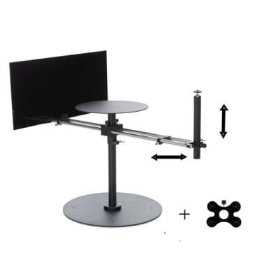 Imagem de Girador de câmera DF DIGITALFOTO V360S com roda de boneca, cabine fotográfica profissional de vídeo 360, plataforma rotativa para desembalar vídeos comerciais, fotos de alimentos, fotografia de