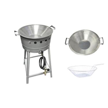 Imagem de ITAJOBI.ELETRO, Fritador à Gás Alta Pressão + Tacho 16 Alumínio + Cesto