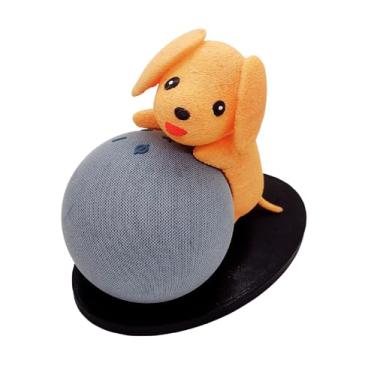 Imagem de 3D Presentes Criativos Suporte Echo Dot 5ª e 4ª Geração - Suporte de Mesa Doguinho Puppy Fofinho Caramelo - Termoplástico ABS - 13 x 18 x 16 cm