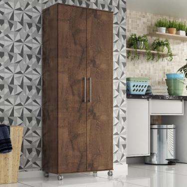 Imagem de Armario Lavanderia Manuela 2 Pts 1,80m Com Rodinhas