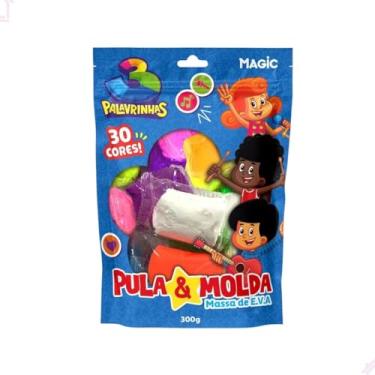 Imagem de Massa De EVA Pula E Molda Massinha Colorida 30 Cores Infantil - 3 Palavrinhas