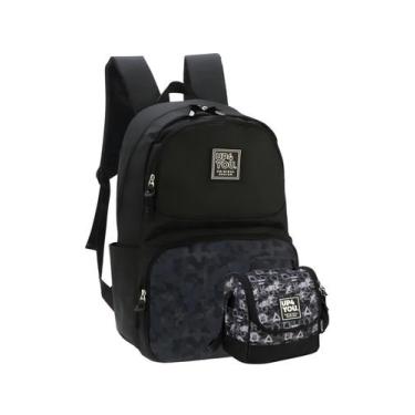 Imagem de Kit Mochila Up4You Preto Notebook+Lancheira Térmica Conjunto