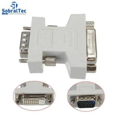 Imagem de Adaptador Dvi Fêmea 24+1 / 24+5 Para Vga Macho - Importado