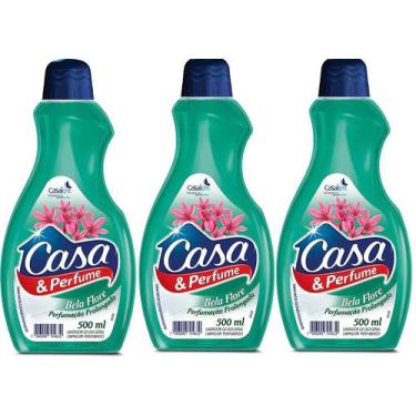 Imagem de Kit 3 Limpador Casa E  Perfume Bela Flore Líquido 500ml - Casa&Perfuma