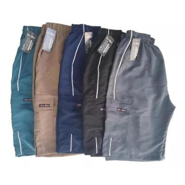Imagem de Bermuda Masculina Adulto Elástico P M G Gg Xg Kit C/3 - juc men, Cores