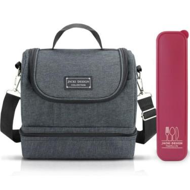 Imagem de Bolsa Térmica Lancheira Necessaire Concept Marmita Lanches Bebidas 2 C