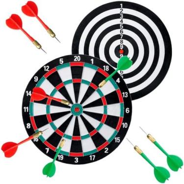 Imagem de Jogo de Dardos Profissional 2 em 1 Dupla Face Com 6 Dardos - Art Game