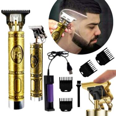 Imagem de Maquina de Cabelo Acabamento Barbeador Barba Dourado Max Hair SLU Orig