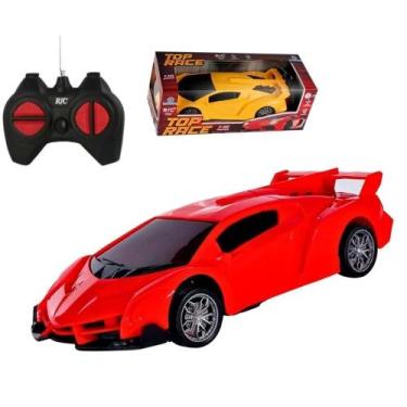 Imagem de Top Race Carrinho de Controle Remoto CAR825 - Polibrinq, Vermelho