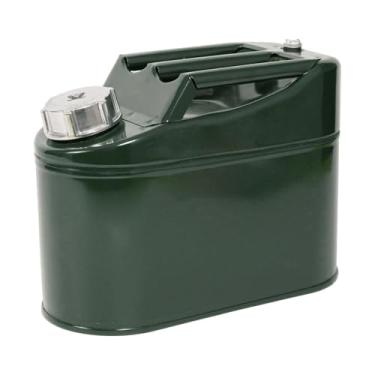 Imagem de QccHieUs Tanque de Gasolina de Metal, 5l, Recipiente, Prático, Verde, Versátil, Reboque de Barco, 28x28x13 Cm, Barril de Armazenamento de óleo