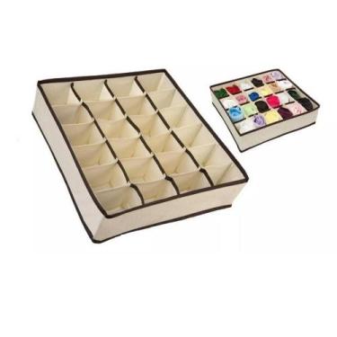 Imagem de Kit 02 Organizador De Gavetas Tnt 24 Nichos - Kehome, Bege, Tnt