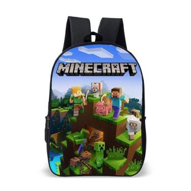 Imagem de Mochila Escolar Infantil Avulsa Game Minecrafit  Menino e Menina - Use