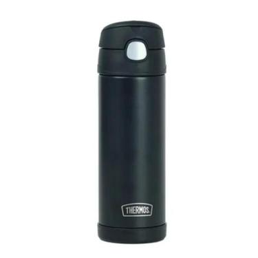 Imagem de Garrafa Térmica Infantil Inox 470ml Adolescente Alça - Thermos, Preto