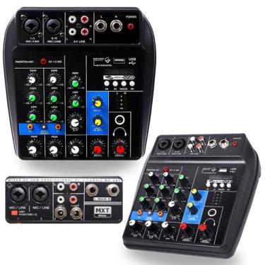 Imagem de Mesa som amplificada profissional bluetooth 4 canais  audio messa podc