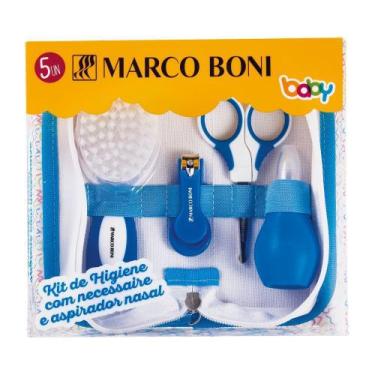 Imagem de Kit de Higiene Baby Com Necessaire e Aspirador Nasal - Marco Boni, Azu